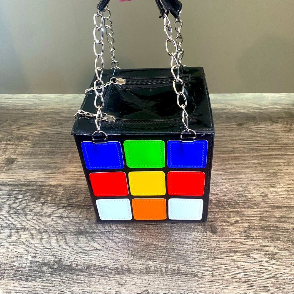 Colorful cube purse